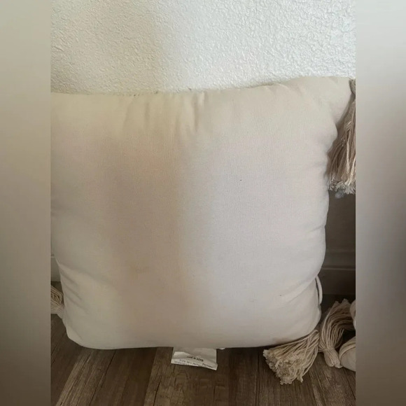 Macrame Heart Shaped Square Throw Pillow Cream - OpalHouse Valentines Day - Picture 7 of 8